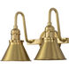 Provence 2 Light 14 inch AGB Bath Light Wall Light in Antique Brass